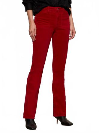 Sanctuary Velveteen Brook Bootcut Pant In Cherry Lacquer