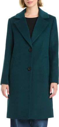 Vince Camuto Boyfriend Longline Coat in Deep Emerald at Nordstrom, Size X-Small