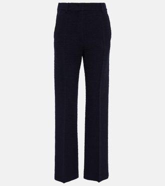 Valentino Wool-blend tweed straight pants