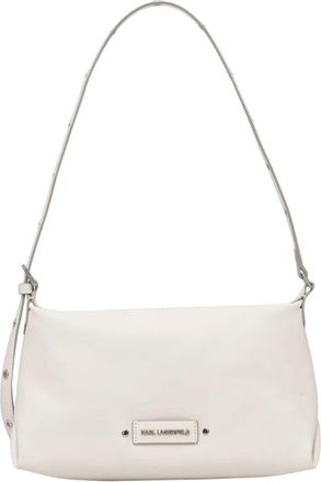Karl Lagerfeld Baguette Tas - Dames - Schoudertassen - Beige - ONE Size - Leer - Tassen