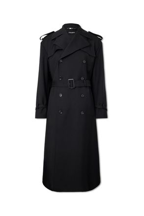 Dolce & Gabbana Belted Wool-Blend Twill Trench Coat