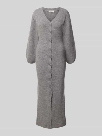 Gina Tricot Strickkleid mit Alpaka-Anteil in Mittelgrau Melange, Gr&ouml;&szlig;e L