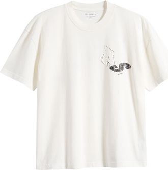 AllSaints Upstaged Short Sleeve Organic Cotton T-Shirt in Chalk White at Nordstrom, Size Xx-Large