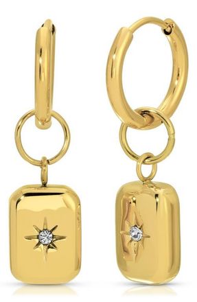 Kozakh Illion Drop Hoop Earrings in Gold at Nordstrom