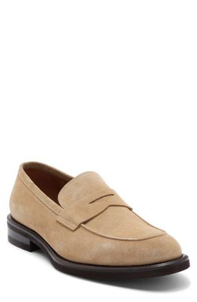 Nordstrom Italian Collection Pienza Casual Penny Loafer in Beige Suede at Nordstrom, Size 11.5