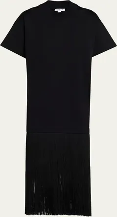 Alaia Fringed Cotton T-Shirt
