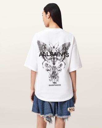 AllSaints Cotton Halis Oversized Amelie T-Shirt, Size: XS
