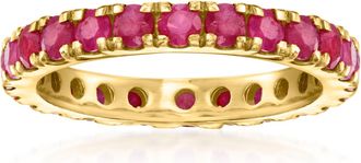 Ross-Simons Ruby Eternity Band in 18kt Gold Over Sterling