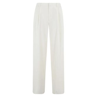 Tagliatore Broeken, Dames, Wit, L, Leer, Panalone