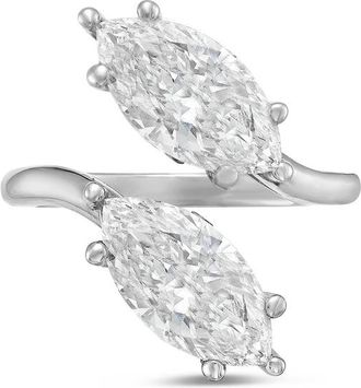Diana M. Jewels Platinum 10.00 Cts 2 Stone Marquise Lab Grown Diamond Ring