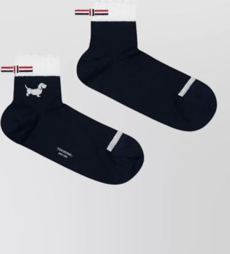 Thom Browne cotton pointelle-knit crew socks