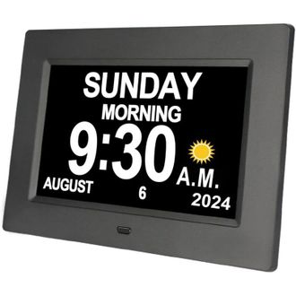 OEM Calendario Digital De 7 Pulgadas, Reloj Multifuncional Con Indicador De Fecha, Atenuaci&oacute;n Autom&aacute;tica Y Bot&oacute;n O Control Remoto Para El Horario De Veran