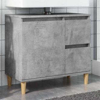 vidaXL vidaXL Mobile Lavabo da Bagno Grigio Rovere 65x33x60 cm in Truciolato
