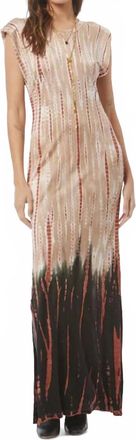 Young Fabulous & Broke Mackenzie Muscle Tee Dress In Nut Bamboo Ombre
