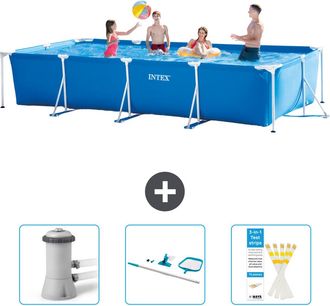 Intex Piscina Con Estructura Rectangular - 450x220x84 Cm - 6-piezas Scb82