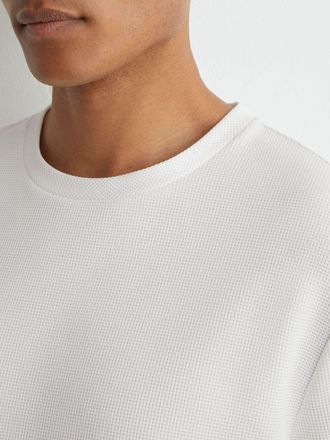 Reiss White Textured Modern-fit Crew-neck T-shirt, Xxl