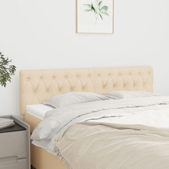 vidaXL Cabeceros 2 Unidades Tela Color Crema 72x7x78/88 Cm Vidaxl