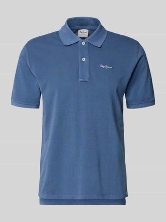 Pepe Jeans London Regular Fit Poloshirt aus reiner Baumwolle Modell OSCAR in Royal, Gr&ouml;&szlig;e XXL