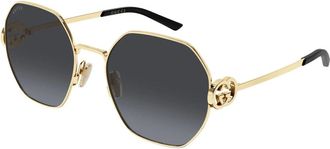 Gucci Sunglasses, female, Yellow, Size: 58 MM Gg2046S Sunglasses