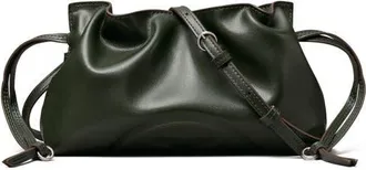 Tory Burch Ella Faux Leather Drawstring Pouch in Pine Tree at Nordstrom