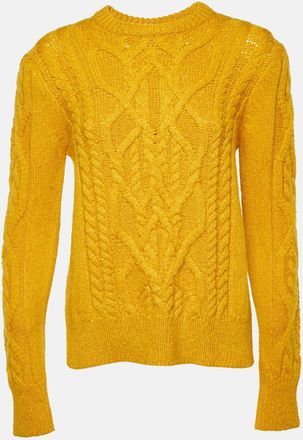 Isabel Marant Yellow Cable Knit Side Open Sweater