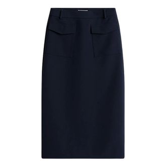 Tommy Hilfiger Dames, Rokken, Blauw, Maat: 2XS Leer