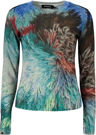 Desigual Jersey Pompom Lacroix - Knitwear - Mujer - Azul - XL