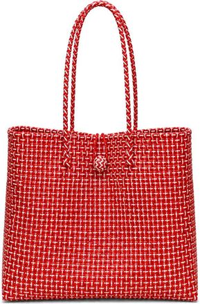 Brunna.Co The Toko Recycled Woven Tote Bag in Red at Nordstrom, Size Large