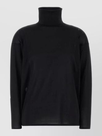 Gucci silk turtleneck sweater long sleeves plain