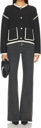 John & Jenn Rene Cardigan Sweater In Black