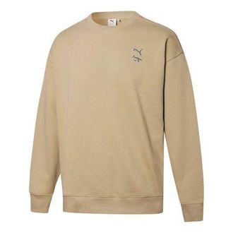 Puma x Maison Kitsune Unisex Breathable Knitting Round-Neck Sweatshirt Khaki 532324-96