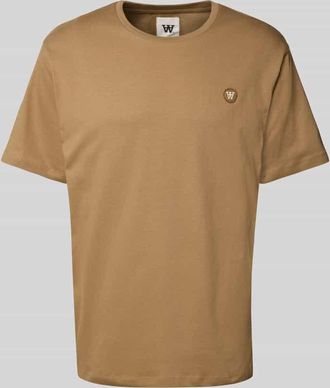 Wood Wood T-Shirt mit Logo-Badge Modell Ace in Beige, Größe XXL