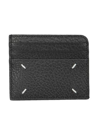 Maison Margiela Cowhide Leather Card Case - Black
