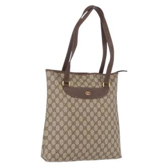 Gucci Vintage, unisex, Beige, ONE Size, Leer, Pre-owned Vintage Tote Bag