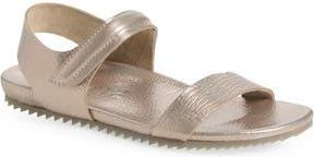 Pedro Garcia Bloson Ankle Strap Sandal in White Gold Cervo Lame at Nordstrom Rack, Size 7Us / 37Eu