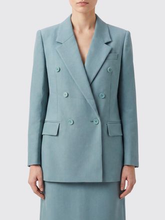 Chlo&eacute; Blazer doppiopetto in lana merino con rever a lancia e tasche con patta