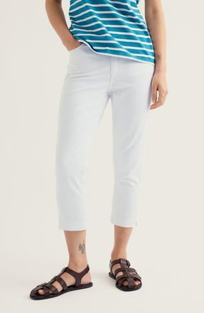 Seasalt Cornwall Albert Quay High Waist Crop Pants in Chalk at Nordstrom, Size 14