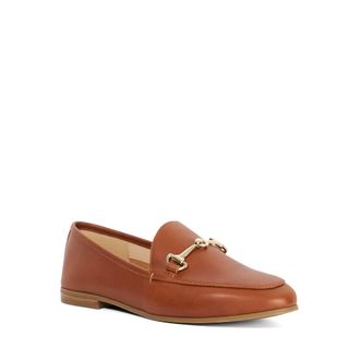 Dune London Womens Ladies Grandly - Leather Snaffle Trim Loafers - Tan - Size UK 6