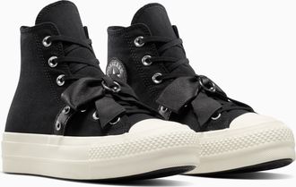 Converse Sneaker CONVERSE CHUCK TAYLOR ALL STAR LIFT, Damen, Gr. 39,5, schwarz, silber, egret, Textil, Schuhe Sneaker