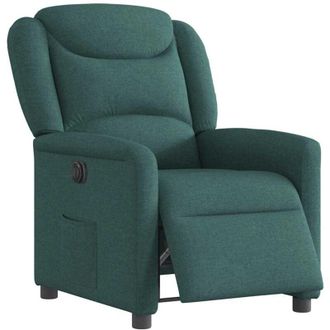 vidaXL Vidaxl - Sill&oacute;n Reclinable El&eacute;ctrico Tela Verde Oscuro