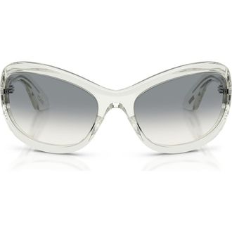 Oliver Peoples 64mm Khaite Oval Sunglasses in Pale Citrine /Grey Gradient at Nordstrom