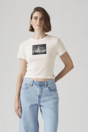 Levi's Camiseta Graphic Essential Sporty - Mujer - M - Blanco / Moonlight Egret
