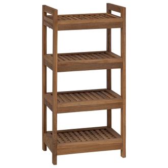 vidaXL Estante De Ba&ntilde;o Natural 45 X 30 X 97 Cm Madera De Teca Maciza Vidaxl