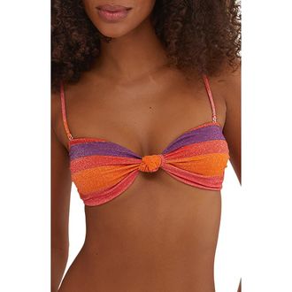 Vix Heatwave Jessie Bandeau Bikini Top in Red Multi at Nordstrom Rack, Size Medium