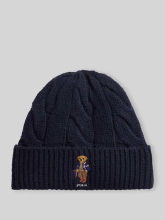 Polo Ralph Lauren Strickm&uuml;tze aus Woll-Mix Modell F26 BR BEANI in Marine, Gr&ouml;&szlig;e 1