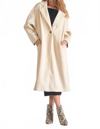 Elan Florentine Long Coat In White
