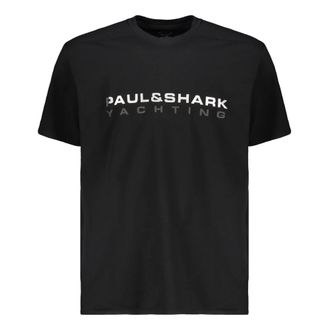 Paul & Shark Paul & Shark, T-Shirts, male, Black, Size: XL Cotton T-shirt