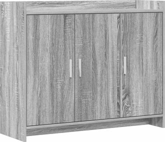 vidaXL Aparador Sonoma Gris 98,5 X 33 X 80 Cm Madera De Ingenier&iacute;a Vidaxl