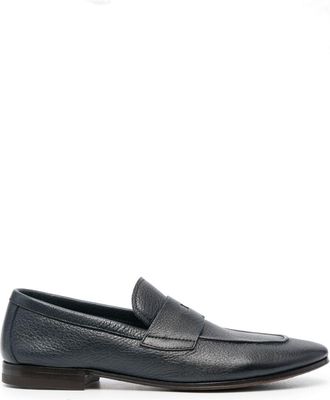 Henderson Baracco grained leather loafers - men - Calf Leather/Calf Leather/Calf Leather - 45 - Blue