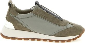 Brunello Cucinelli Green Slip On Sneakers